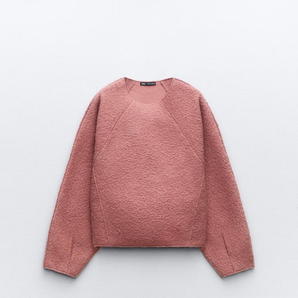 Zara Pink Textured Sweater